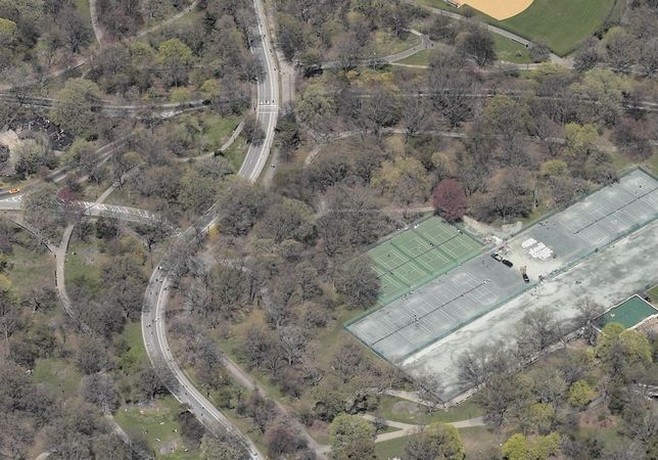 tennis court: central park tennis court